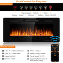 42 Inch Recessed Ultra Thin Wall Mounted Electric Fireplace