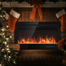 36 Inch Electric Wall Mounted Ultrathin Fireplace with Touch Screen and Timer