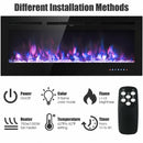50 inch Recessed Electric Insert Wall Mounted Fireplace with Adjustable Brightness