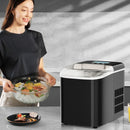 26 lbs Countertop LCD Display Ice Maker with Ice Scoop-Black