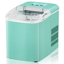 26 lbs Countertop LCD Display Ice Maker with Ice Scoop-Light Green