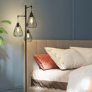 Freestanding Teardrop Lamp with 3 Hanging Lampshades for Hallway Living Room Bedroom
