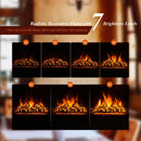 18" Electric Fireplace Insert Freestanding and Recessed Heater Log Flame Remote