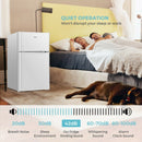 3.3 Cubic Feet Compact Refrigerator with Freezer 2 Reversible Door Mini Fridge-White