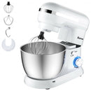 4.8 Qt 8-speed Electric Food Mixer with Dough Hook Beater-White