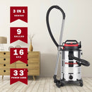 6 HP 9 Gallon Shop Vacuum Cleaner with Dry and Wet and Blowing Function