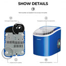 2.2 L Portable Ice Cube Maker with Bullet Shaped Ice Cube-Navy
