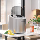 Countertop Automatic Ice Maker Machine  27Lbs-24 Hrs with Scoop and Basket-Silver