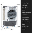 CFM Industrial Evaporative Cooler 4-in-1 Air Cooling Fan 45L Tank-Gray