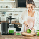 Horizontal Slow Masticating Extractor Juicer with Brush-Black