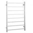 145W Electric Towel Warmer Wall Mounted Heated Drying Rack 8 Square Bars