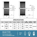 20 Inch Caged Bladeless Ceiling Fan with Light Reversible Motor and Remote Control-Black