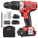 18V Cordless Drill Driver Impact Tool Kit with LED Light