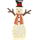 Indoor-Outdoor Christmas Lighted Snowman Decorations with Pre-Lit 80 Lights