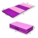 4 Inch x 8 Inch Folding Gymnastics Panel Mat with Handles Hook-Pink