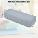 Yoga Bolster Pillow with Washable Cover and Carry Bag-Gray