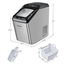 Ice Making Machine with 29 Lbs Pebble Ice per Day-Silver