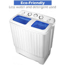 17.6 lbs Compact Twin Tub Spin Washing Machine Dryer