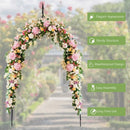 8' 4" x 4' 7" Gothic Steel Rose Arch