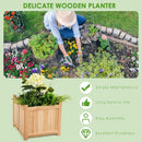 Patio Lawn Folding Garden Square Wood Flower Planter Box
