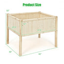 Elevated Wood Planter Box with Fir and Pine Wood Frame