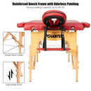 Portable Adjustable Facial Spa Bed  with Carry Case-Red