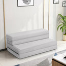 4" Tri-Fold Sofa Bed Foam Mattress with Handles-Twin size