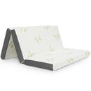 4" Queen Size Tri-Folding Memory Foam Mattress with Ultra Soft Bamboo Cover