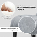 Upholstered Tufted Lounge Chair with Wood Leg-Light Gray