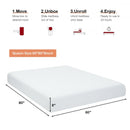 8 Inches Foam Medium Firm Mattress with Removable Cover-Queen Size