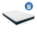 10 Inch Hybrid Mattress Plush Gel Infused Memory Foam Bamboo Charcoal-Full Size