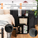 Set of 2 Nightstands Side End Table for Living Room-Black