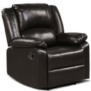Recliner Chair Lounger Single Sofa for Home Theater Seating with Footrest Armrest-Brown