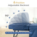 Sofa Bed 4 in 1 Multi-Function Convertible Sleeper Folding footstool-Blue