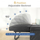 Sofa Bed 4 in 1 Multi-Function Convertible Sleeper Folding footstool-Gray