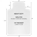 Standard Pile Carpet Chair Office Mat with Lip