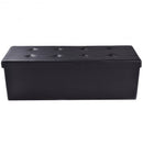 45" Large Folding Ottoman Storage Seat-Black