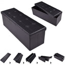45" Large Folding Ottoman Storage Seat-Black