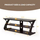 3-Tier Tempered Glass Top Media Console TV Stand