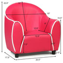 Kids Sofa Armrest Chair Couch Children Living Room Toddler Furniture-Red