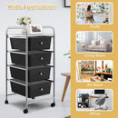 4 Drawers Metal Rolling Storage Cart