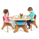 Children Kids Activity Table & Chair Set Play Furniture W-Storage-Coffee