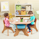 Children Kids Activity Table & Chair Set Play Furniture W-Storage-Coffee