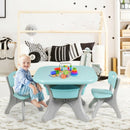 Children Kids Activity Table & Chair Set Play Furniture W-Storage-Blue