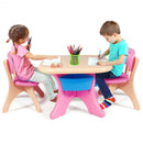 In-Outdoor 3-Piece Plastic Children Play Table & Chair Set