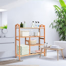 4 Tiers Multifunction Bamboo Storage Shoe Rack