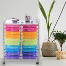 20 Drawers Storage Rolling Cart Studio Organizer-Multicolor