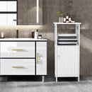 Bathroom Single Door Storage Floor Towels Cabinet
