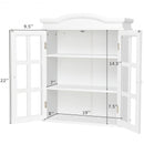 Wall-Mount Bathroom Double Doors Shelved Storage Cabinet