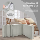 Tri-Fold Folding Chair Convertible Sleeper Bed -Gray